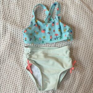 Kids Swimwear Set - Aqua with Fun Prints
